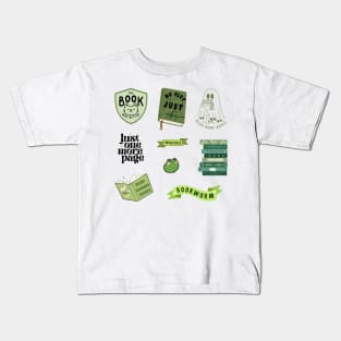 Green Bookish Pack Kids T-Shirt